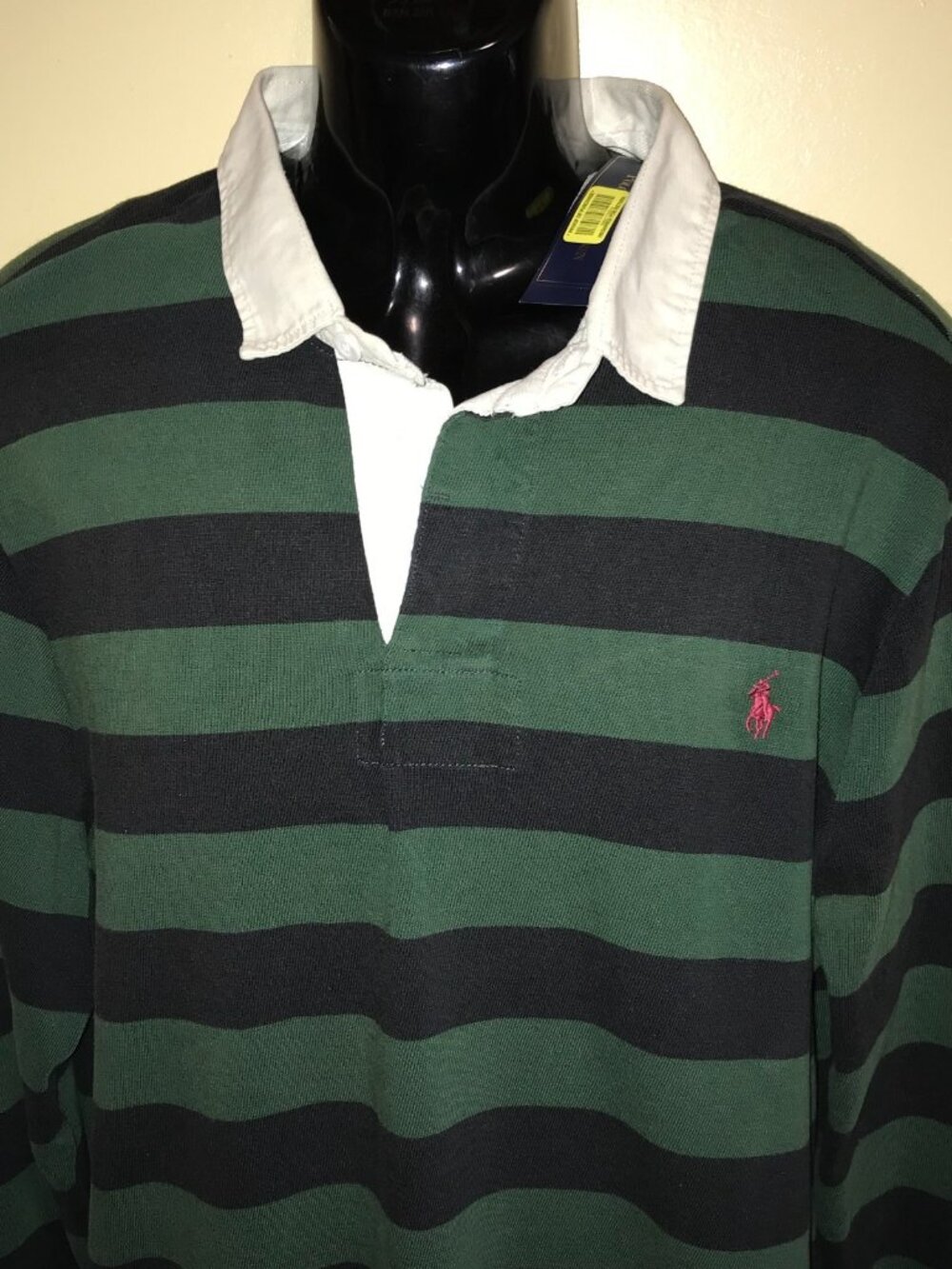 Men's Polo Ralph Lauren Custom Fit Long Sleeve Rugby Polo Shirt-Size 2XL - Picture 6 of 13